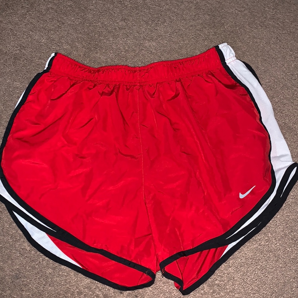 red nike running shorts